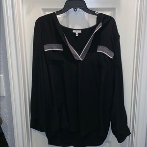 Joie long sleeve black blouse